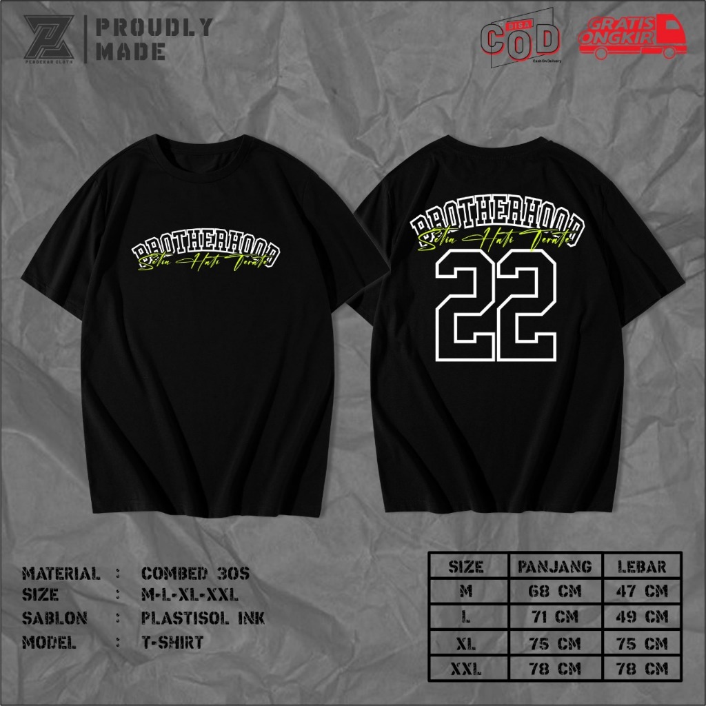 Kaos Casual Brotherhood PSHT 22 Plastisol Ink - Kaos PSHT Casual - Brotherhood Psht