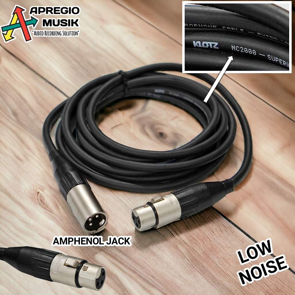 Kabel Mic XLR to XLR klotz jack amphenol Low Noise Original