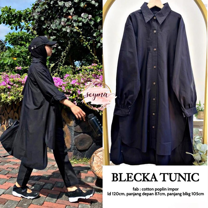 PBS . Blecka Tunik Bahan Catton Poplin Premium . Seyma