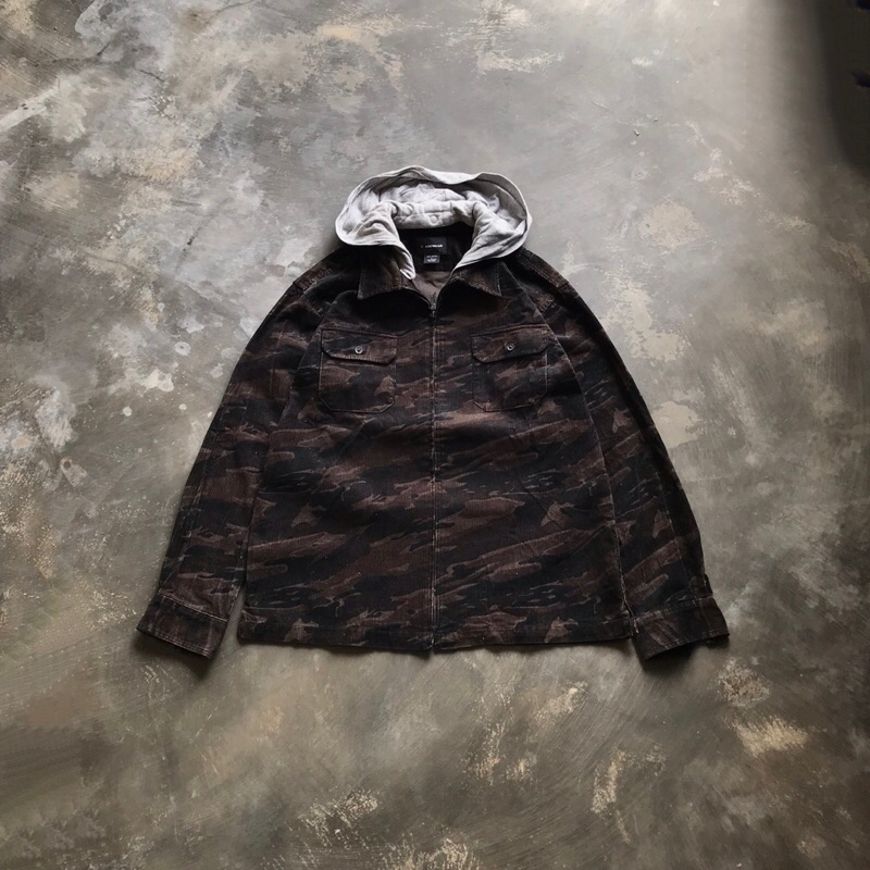 Camo Tiger Corduroy Hoodie (Hoodie bisa dilepas)