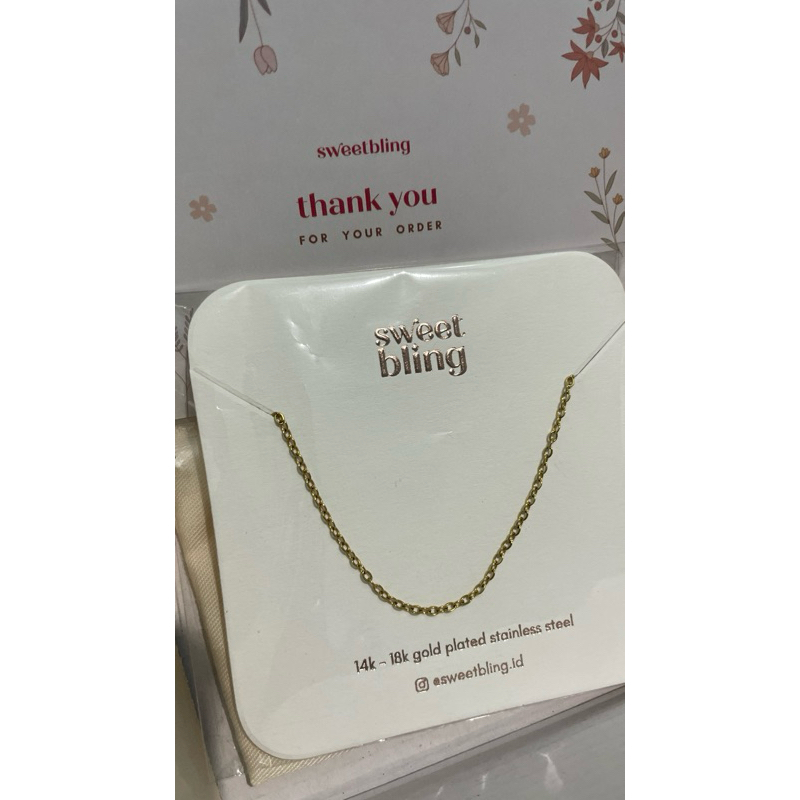Sweetbling • Anti Karat • Basic Chain - 18K Gold Plated Stainless Steel Kalung Wanita Rantai Emas Po