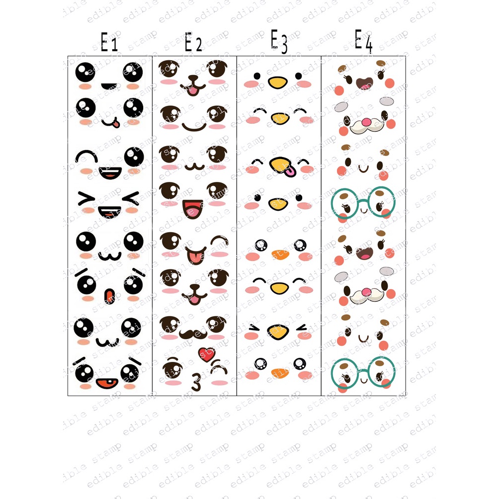 

39 Edible Rice Stiker nasi Stiker Bento Emoticon 83