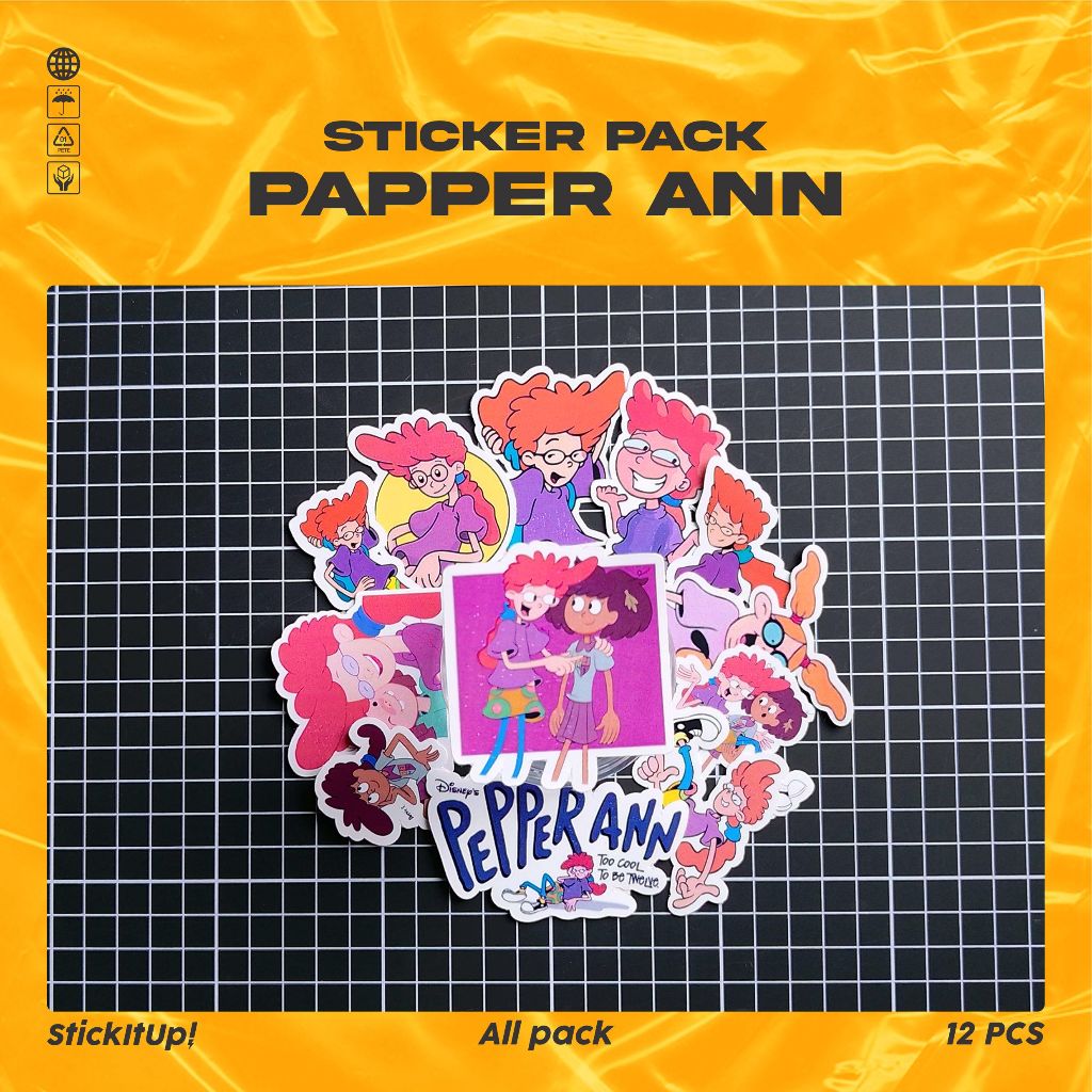 

COD✨ StickItUp Stiker Pack Kartun Pepper Ann Lucu Keren Untuk Koper Laptop Skateboard