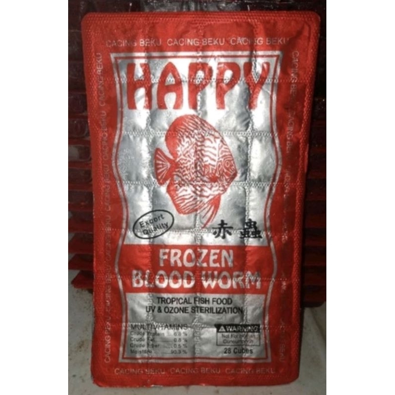 Cacing darah beku happy/cabek 100 gr happy