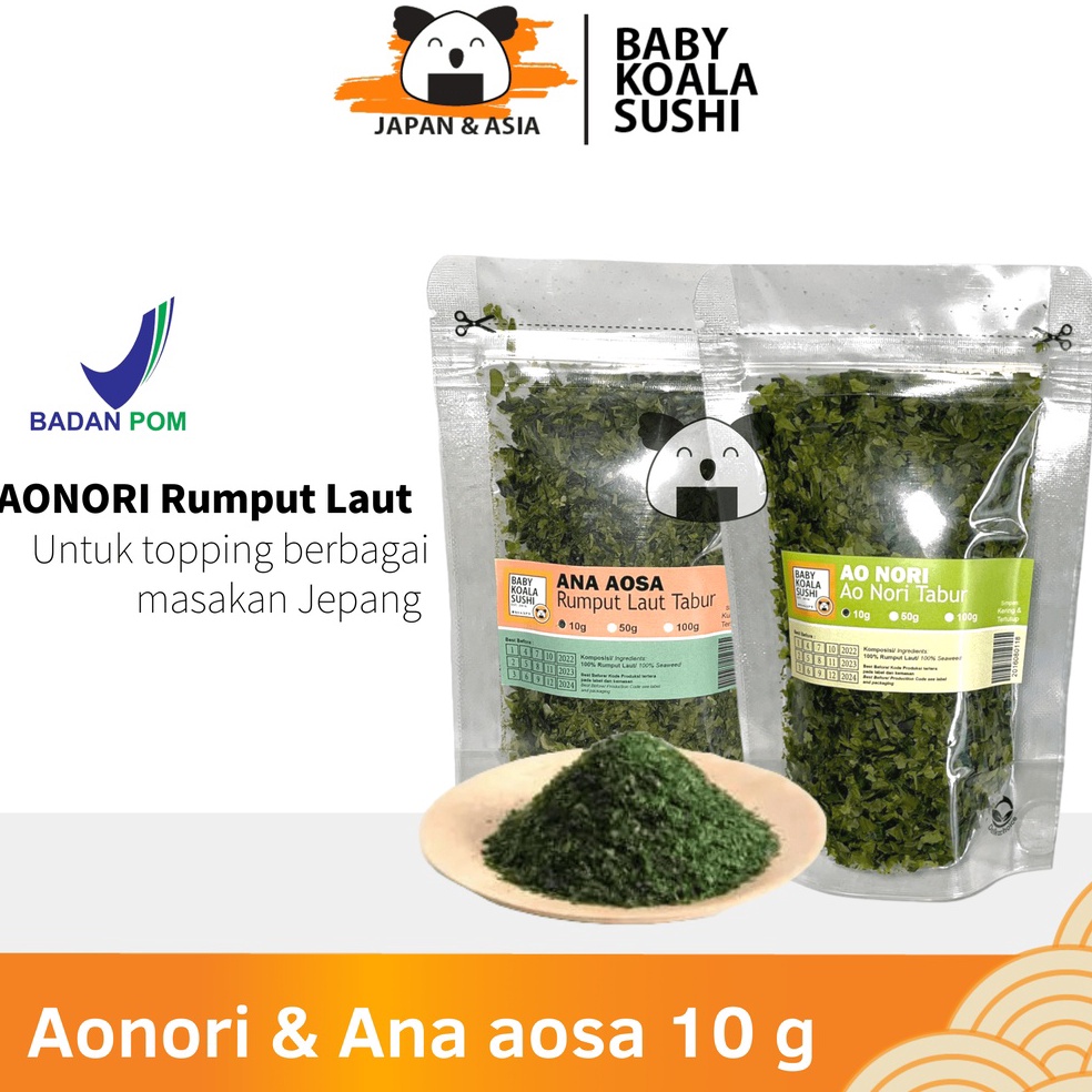 

59 AONORI Bubuk Nori 10 g │Ao Nori Powder Import Taburan Takoyaki │ Seaweed Powder Mentai Terbaru