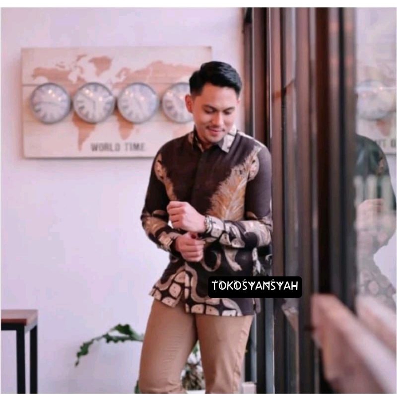 DEWARI KEMEJA BATIK PRIA LENGAN PANJANG SLIMFIT LAPIS FURING BAHAN PREMIUM