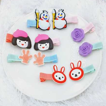 10 PCS JEPIT RAMBUT ANAK LUCU/ JEPITAN RAMBUT ANAK LUCU MIX KARAKTER