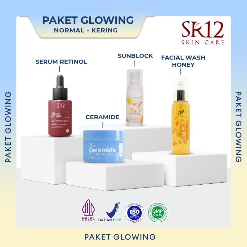 Paket Glowing Sr12/Normal Kering/glowing/sr12/halal/bpom
