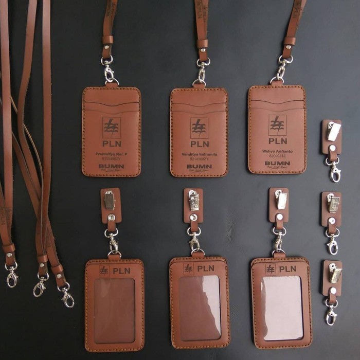 

Name Tag Id Card Holder Kulit - Id Card Holder Kulit Asli Custom