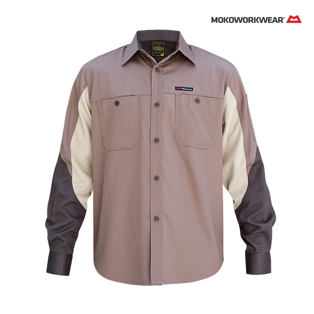 MokoWorkwear - KEMEJA CHARCOAL GREY