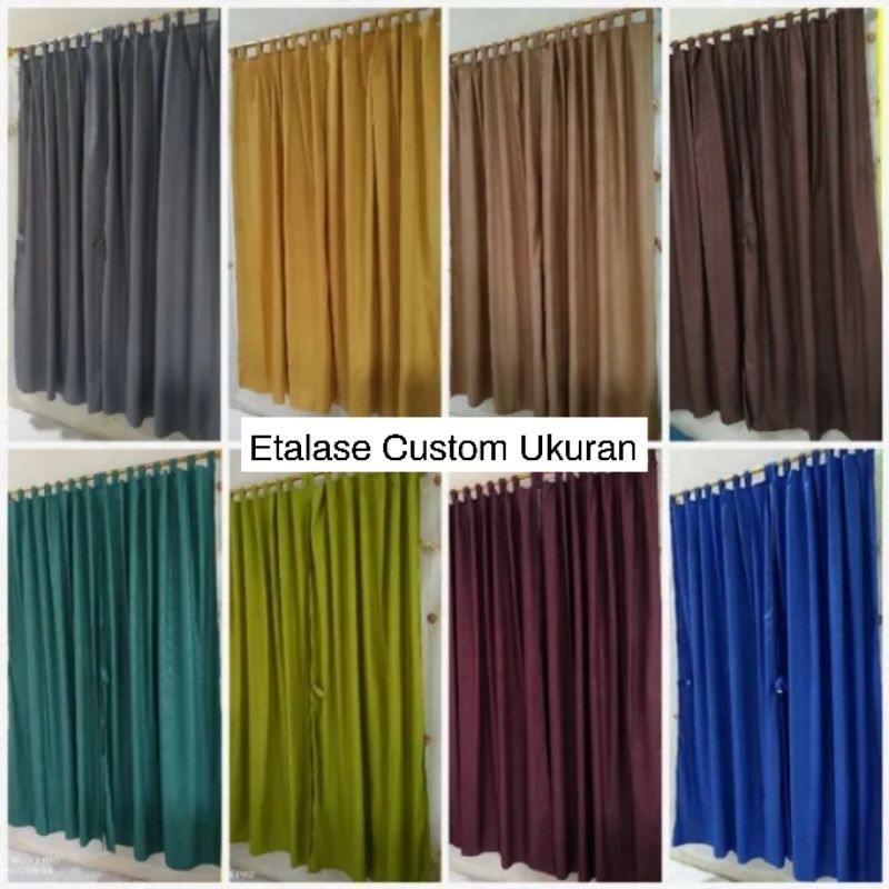 Custom Gorden Polos Embos Pintu dan Jendela Model Tali Perekat