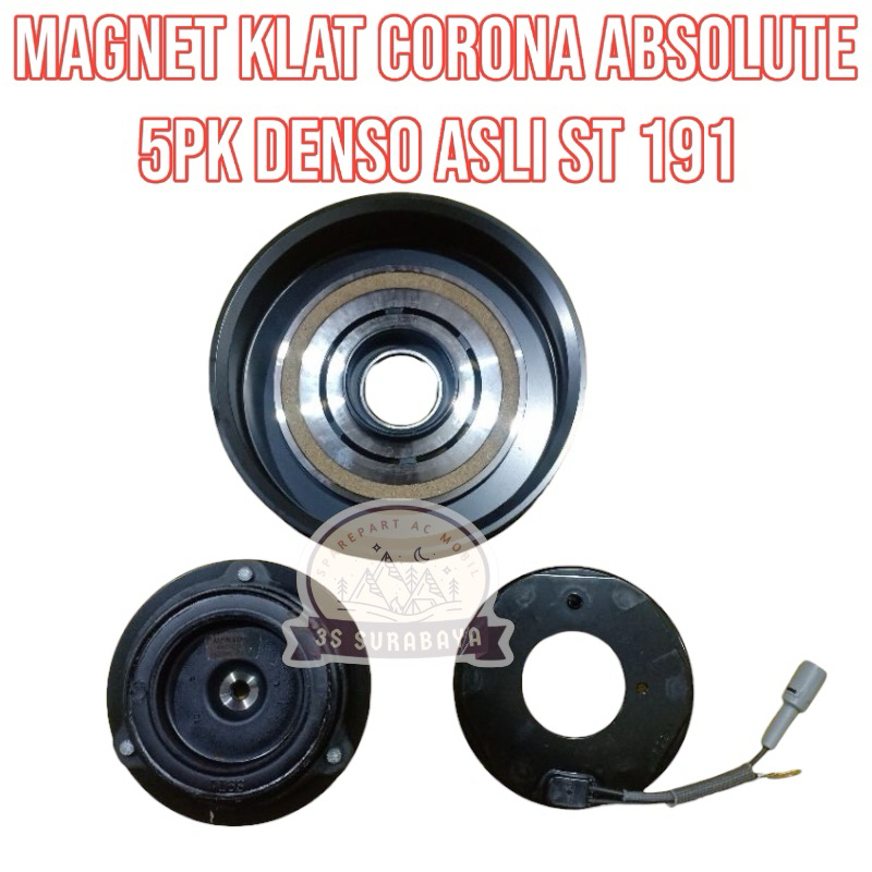Magnet Klat Corona Absolute Denso Asli 5Pk St191 Ac Mobil (Baru/New) Magnetic Clutch