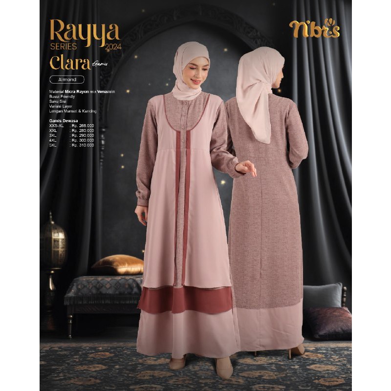 SETELAN GAMIS DRESS WANITA DEWASA REMAJA TERBARU KEKINIAN WARNA CREAM COKLAT COKSU - SARIMBIT NIBRAS