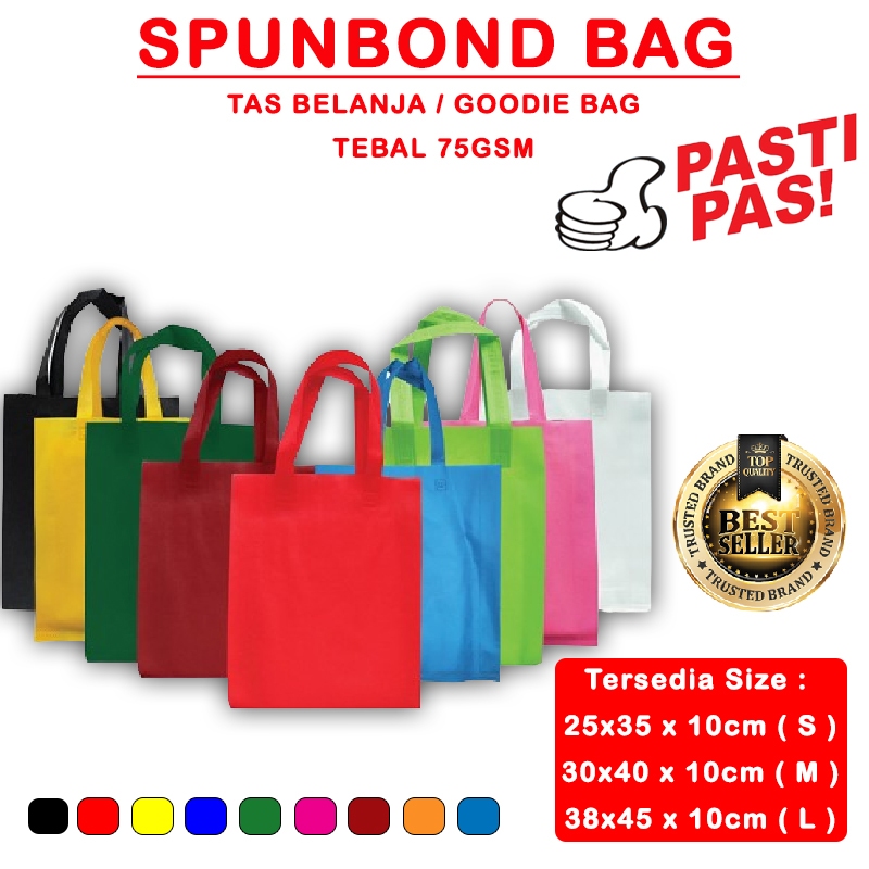 

Spunbond Goodie Bag Tas Belanja Model Tali Handle Kantong Kain
