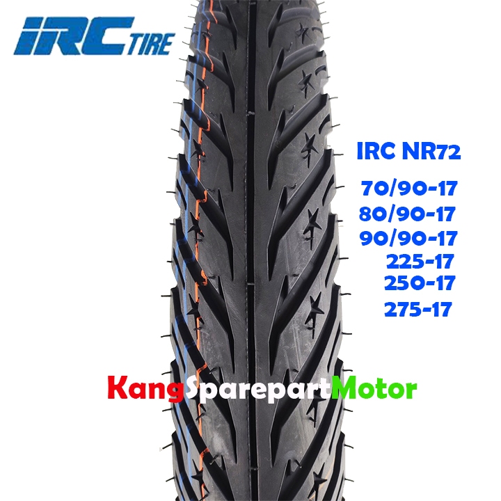 BAN LUAR IRC NR72 MOTIF BINTANG BUKAN TUBELESS 225-17 250-17 275-17BAN MOTOR BEBEK BUKAN TUBELESS CO