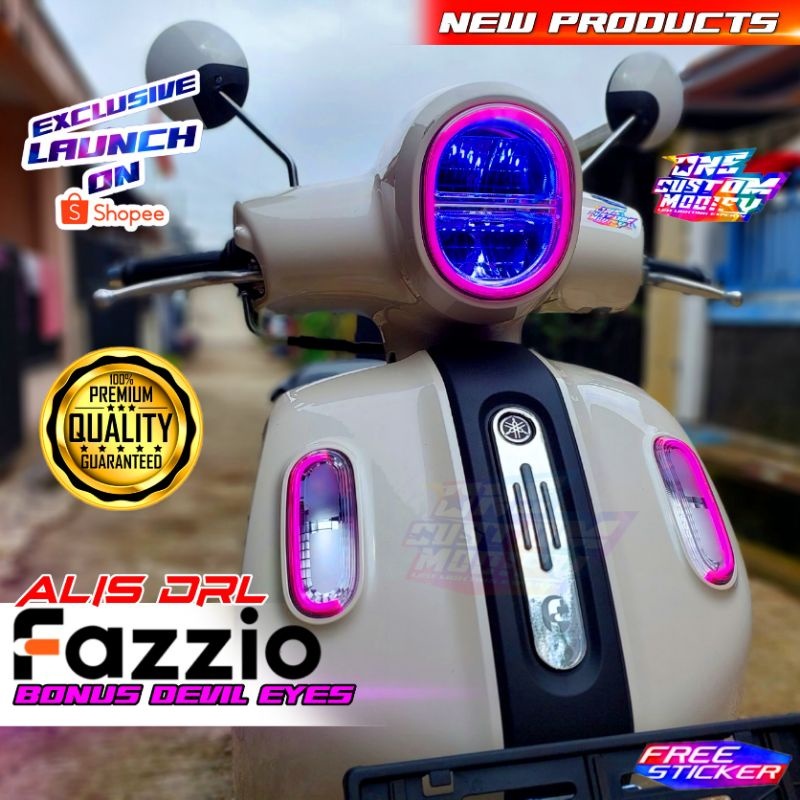Lampu alis drl fazzio fulset alis sein free devil eye / lampu alis fazio pnp tinggal pasang