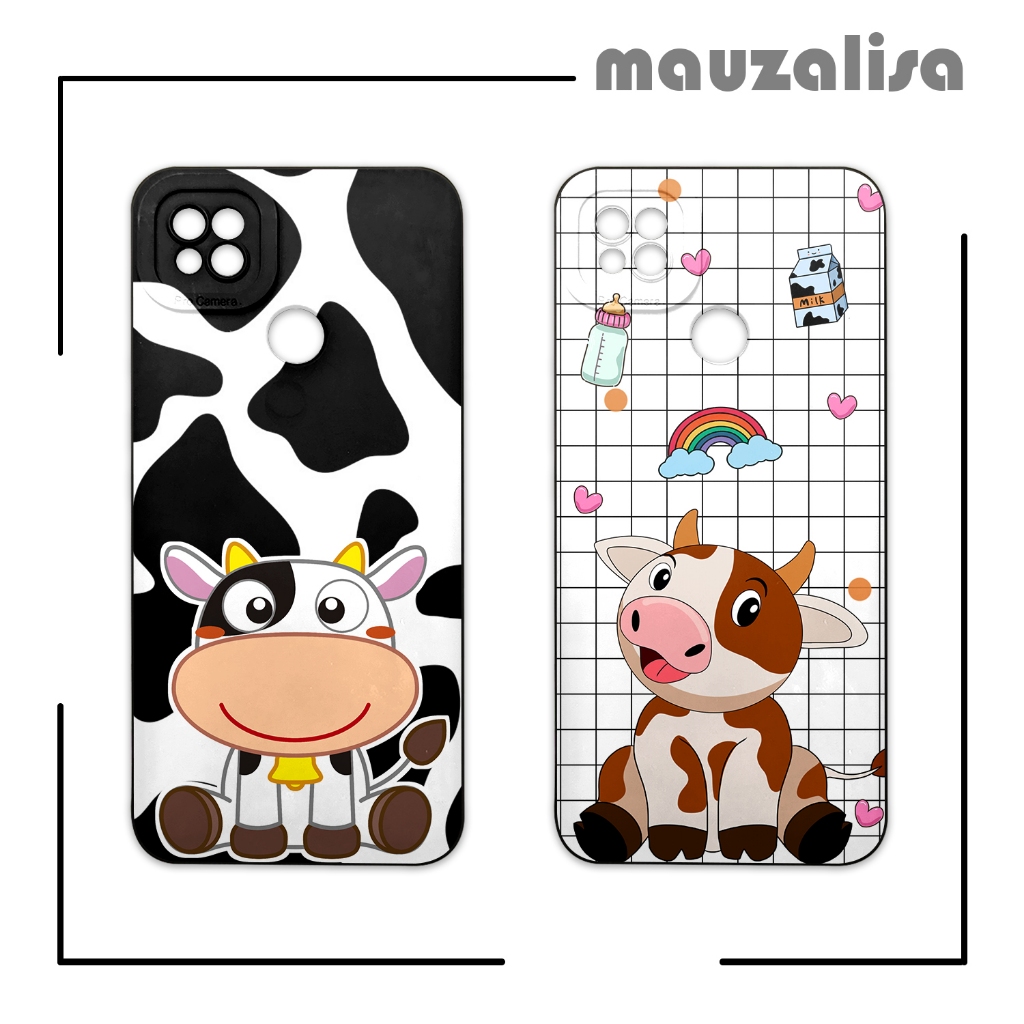 Case Hp Oppo A15 A15s A35 Motif Kartun Sapi - Casing Softcase Silikon Tpu Gambar Lucu Dan Unik
