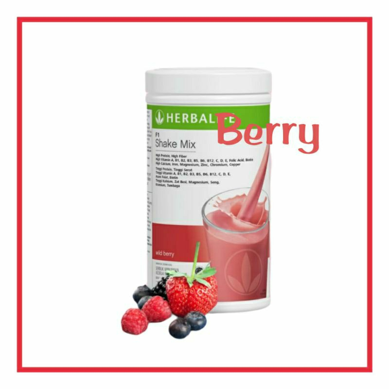 FORMULA 1 WILD BERRY NUTRITIONAL SHAKE MIX BY HERBALIFE