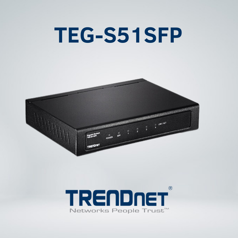 TRENDnet TEG-S51SFP 4-Port Gigabit Switch with SFP Slot