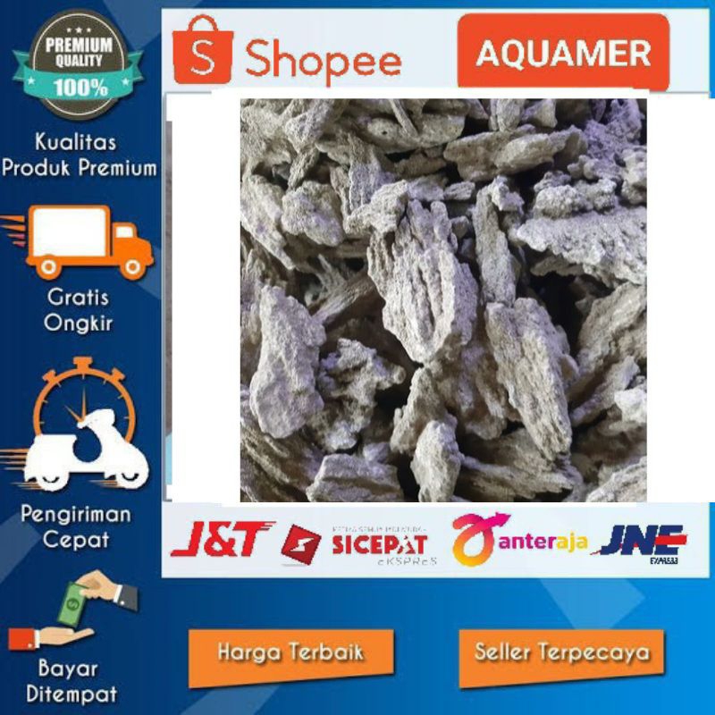 batu pasir 1kg batu aquascape akuarium 1 kg