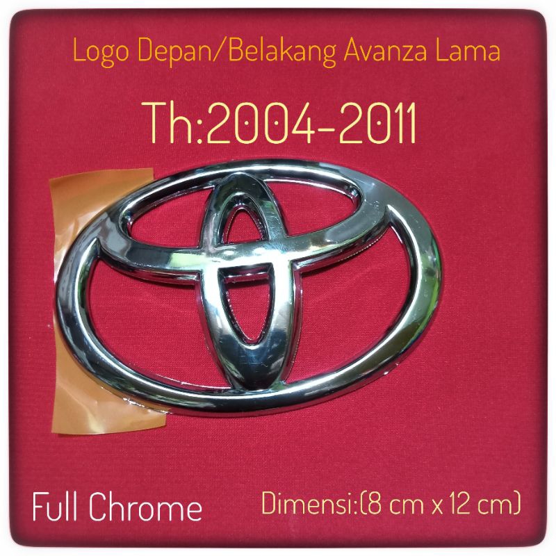 Logo Avanza VVT-i logo depan Avanza vvti logo Toyota 12 cm logo Avanza lama