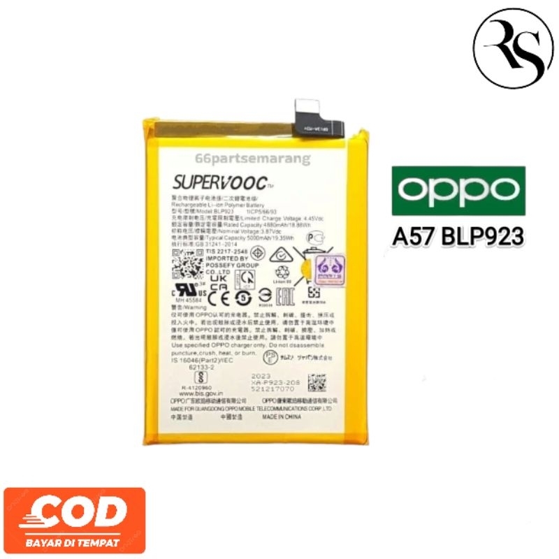 batre oppo A57 BLP923 battery original