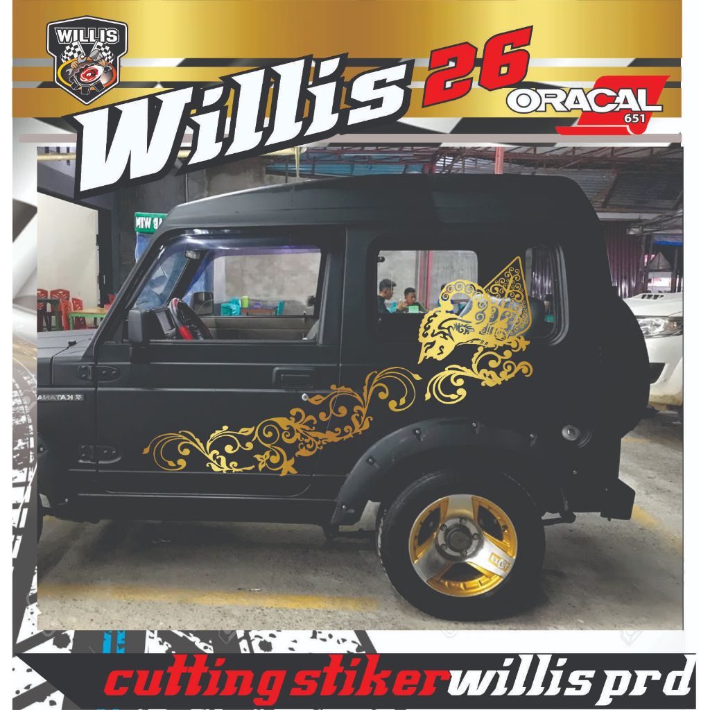 stiker jimny katana/ stiker wayang  suzuki katana