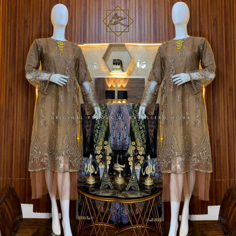 BZ - Dress maxi azzara / Dress Pesta / dress remaja / dress brukat / long dress / dress brukat pesta