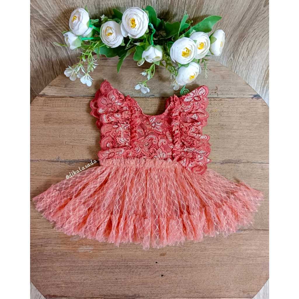 Botany dress newborn props, newborn girl, baby dress, baju bayi, fotografi bayi, property foto bayi 