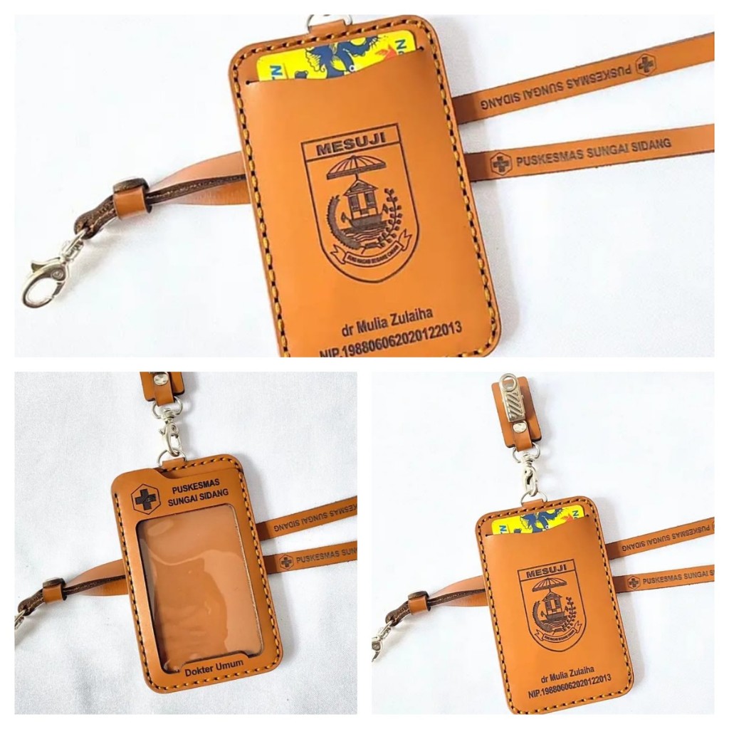 

( BIG SALLE NEW PRODUCT ) Name Tag Holder Kulit Sapi Asli - Id Card Holder Kulit - Card Holder Custom