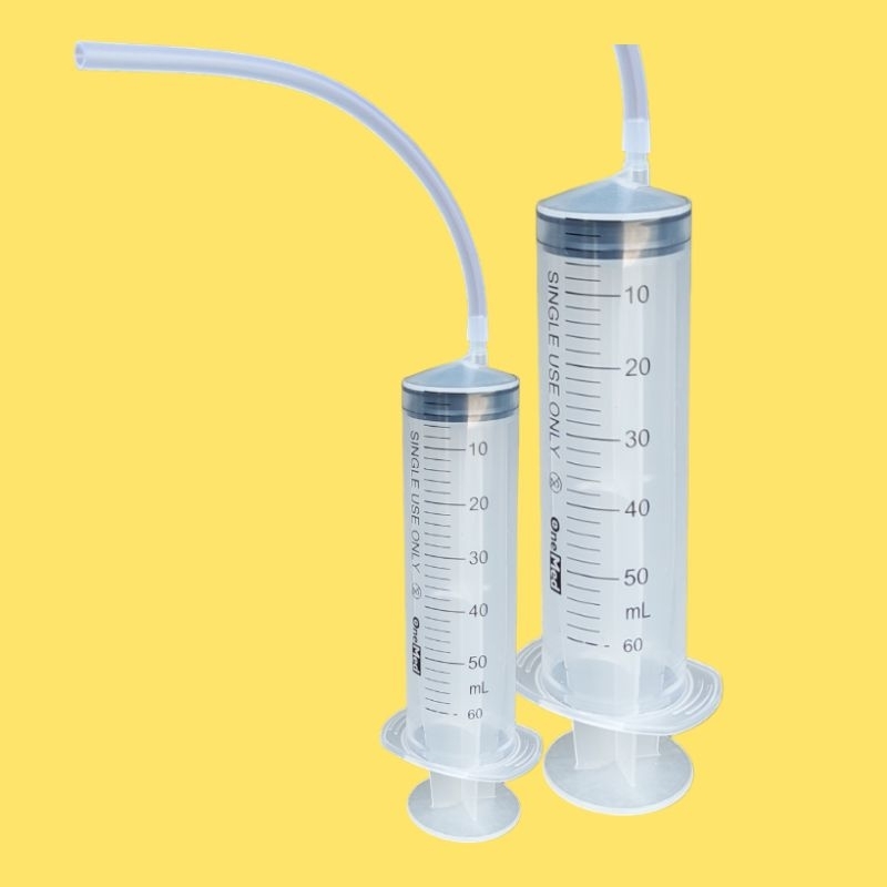 Spuit Ayam burung Kucing Spey Besar 60ml Selang Silicone Panjang 15cm Spuit Lolohan Untuk Ayam Kucin