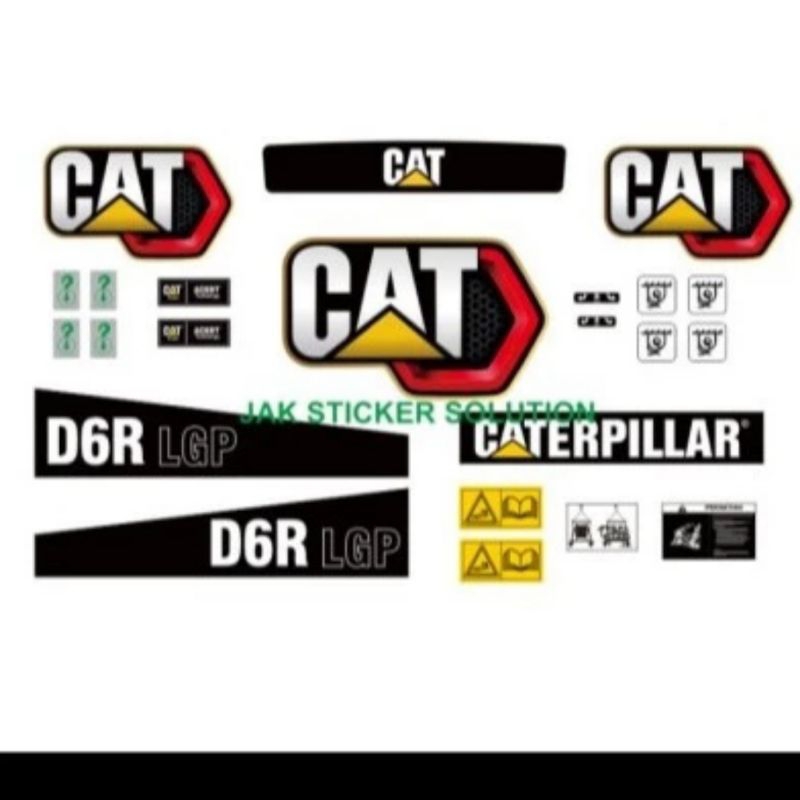Stiker Dozer Cat D6R LGP Logo Baru