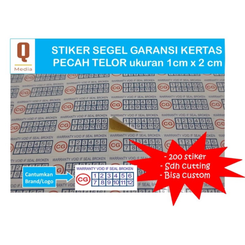 

Cetak Kilat Stiker Segel Garansi Ukuran 1cmx2cm Pecah Telor