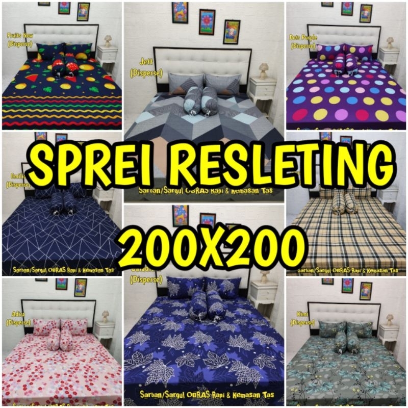 SPREI RESLETING 200X200 SARUNG KASUR BUSA RESLETING SPREI RESLETING URUNG KASUR BUSA RESLETING SARUN