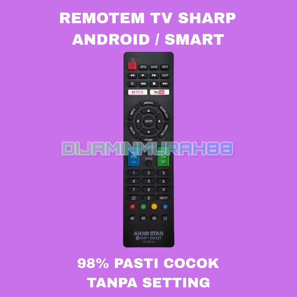 Remote Tv Sharp Android Smart tv