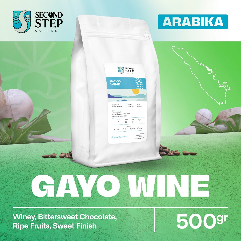 

Kopi Arabika Gayo Wine Arabica Specialty Coffee Beans 500gr Biji Bubuk