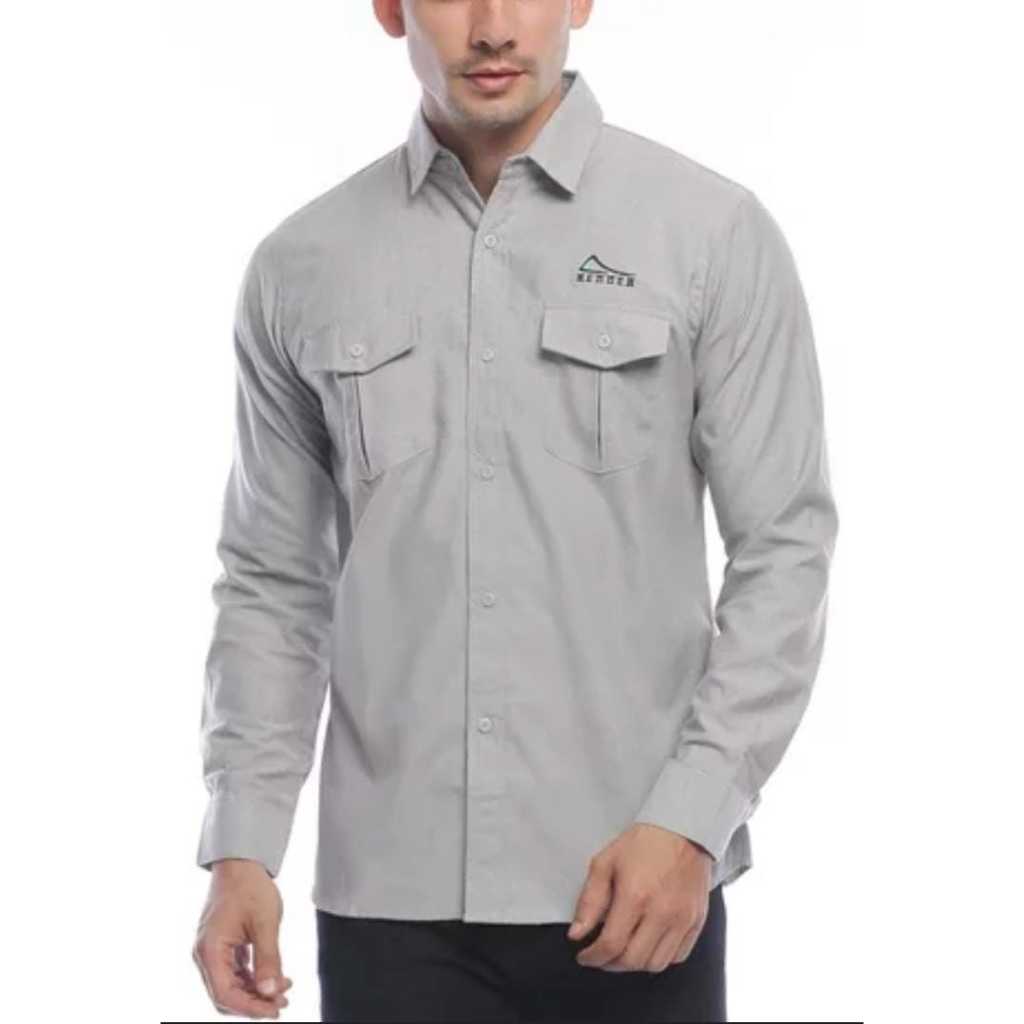 Kemeja chambray grey hmmeh