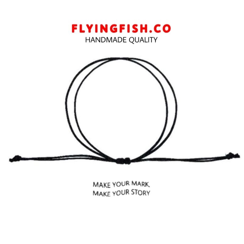 GELANG HITAM TALI TIPIS SIMPLE FLYINGFISH.CO