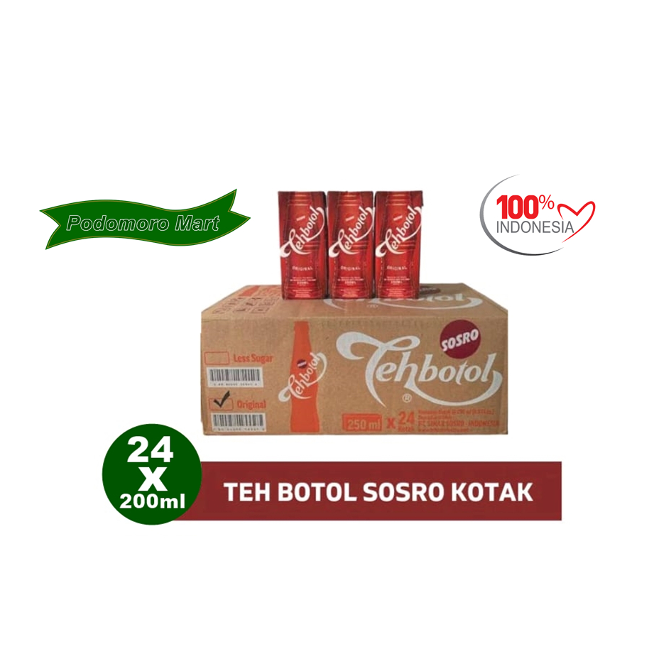 

Teh botol Sosro Original kemasan kotak 200ml & 250ml