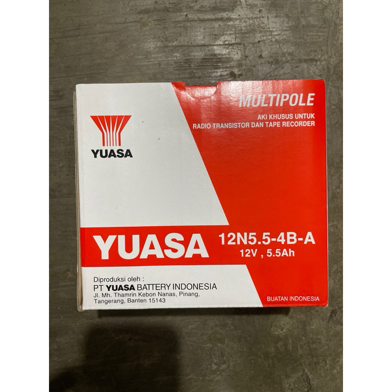 AKI BASAH BATERAI TAPE YUASA ORIGINAL 12N5.5-4B-A