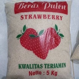 [5 kg] beras STRAWBERRY murah | beras pulen kemasan 5 kg