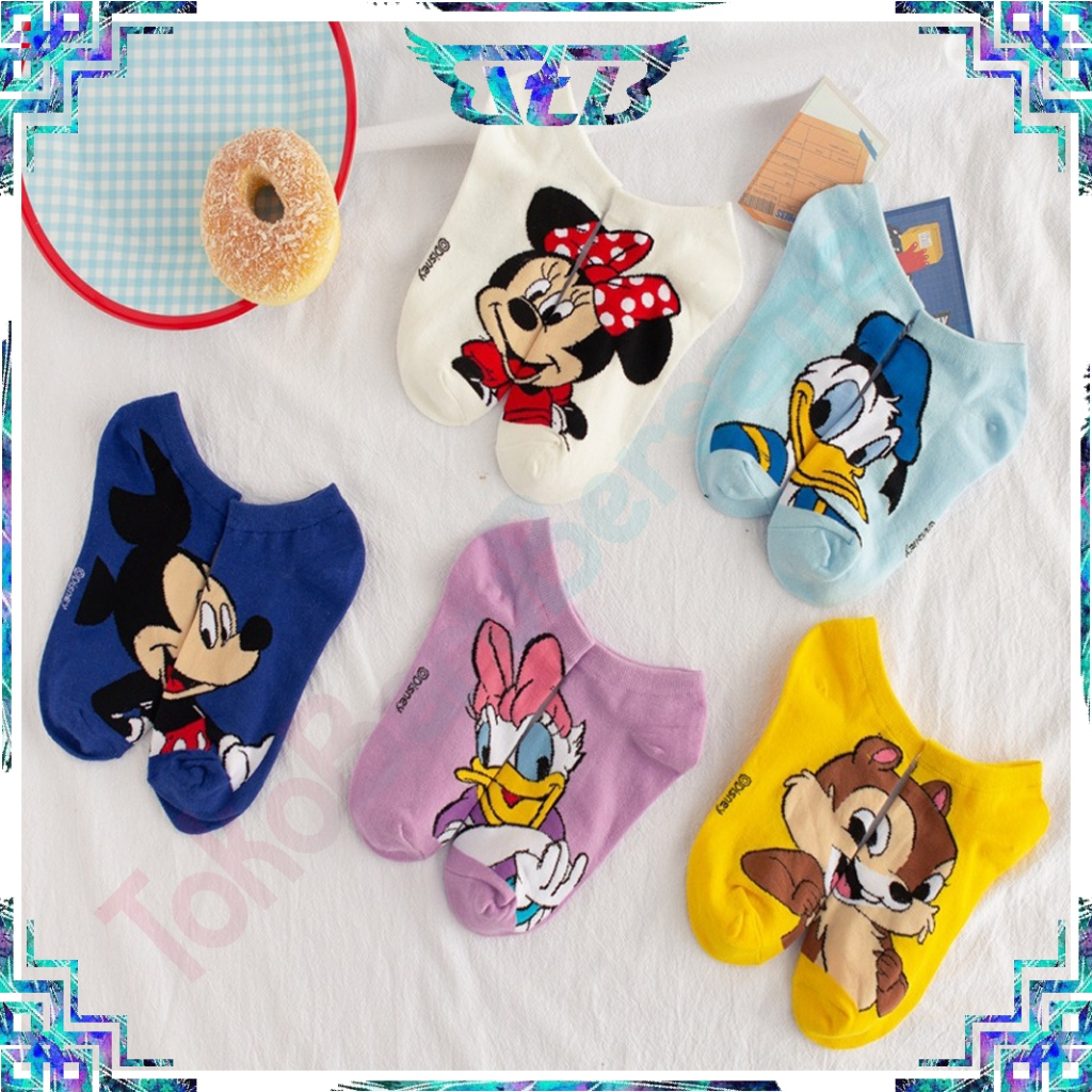 TBB Kaos Kaki Wanita Fashion Motif Lucu Bahan katun Ankle Socks Korean Fashion KK153