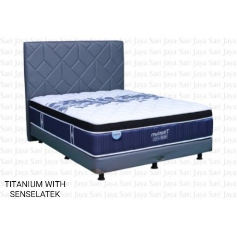 SPRING BED CENTRAL TITANIUM WITH SANSELATEX KASUR CENTRAL MATRAS CENTRAL SPRING BED MURAH MATRAS MUR
