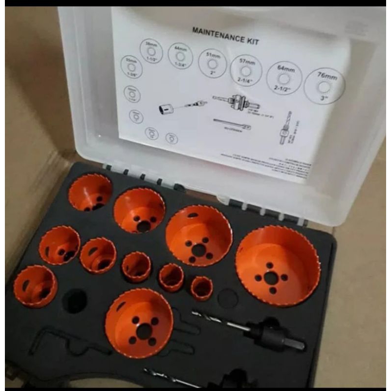 mata bor gergaji bulat lubang plat - hole saw metal set