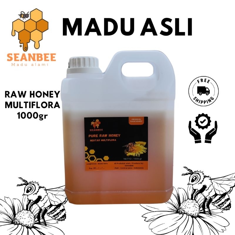 

Madu Asli 100% - Madu Murni Nektar Multiflora 1 Kg - Pure Natural Raw Honey