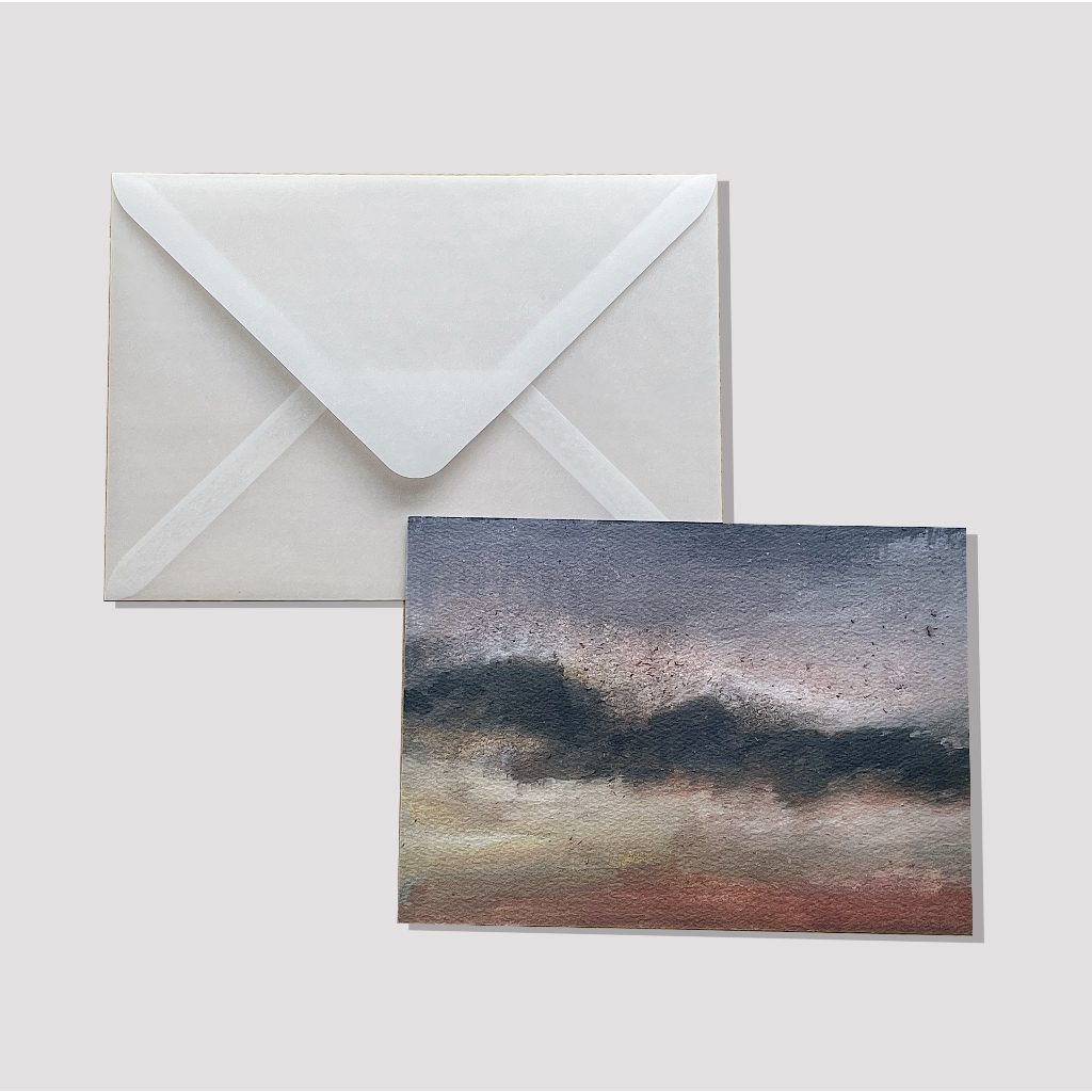 

A6 Gouache Painting Greeting Card with Vellum Envelope