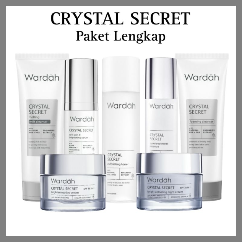 Wardah Crystal Secret PAKET LENGKAP - seri besar kulit Normal kering
