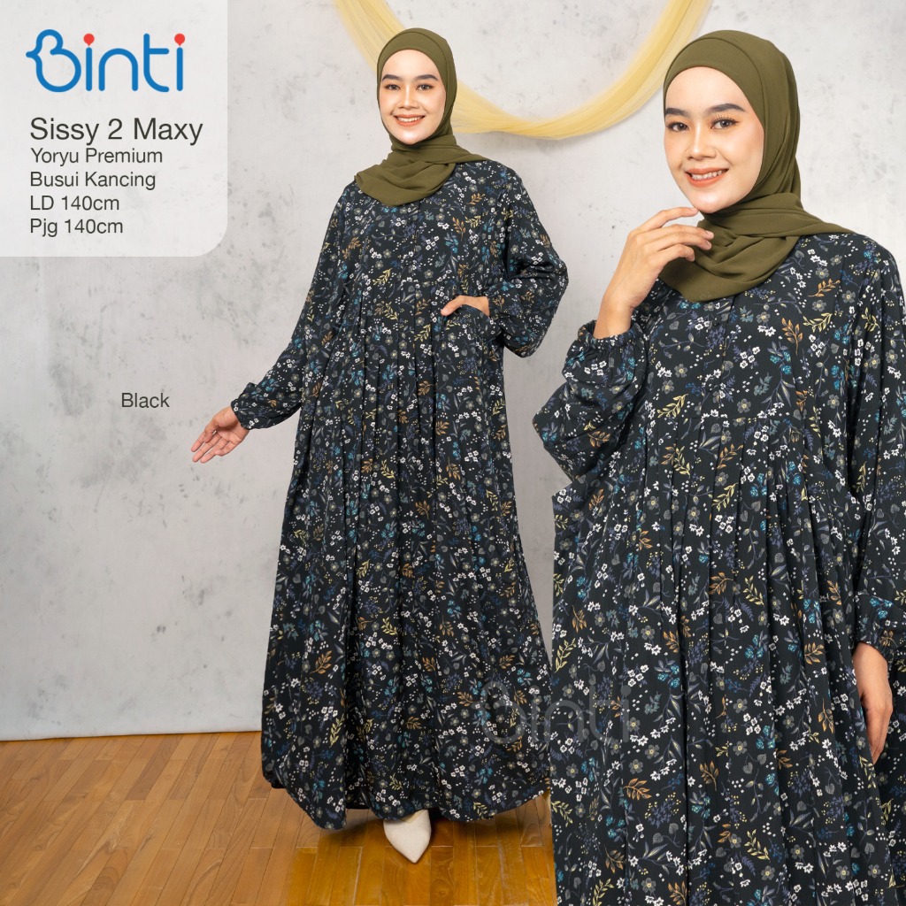Sissy Baju Gamis Bigsize Ld 140 XXXXL Motif Bunga Bunga Cantik Nyaman Jumbo Home Dress