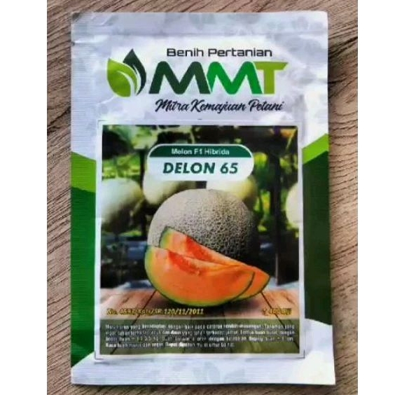 Benih Bibit Melon Delon 65 F1/KEMASAN ULANG REPACKING (ALUMINIUM FOIL) Tahan Virus Isi Per 100 butir