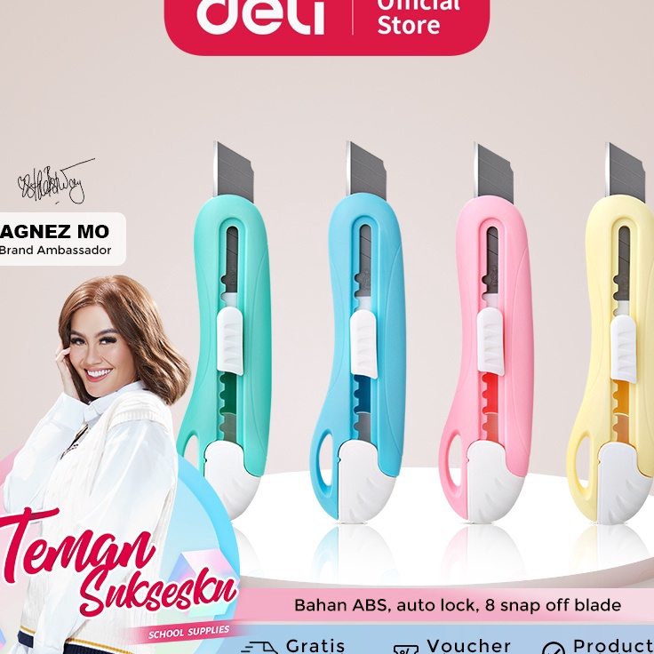 

Terbaru Deli Cutter Sekolah, Design untuk Anak-anak, Bahan ABS, Silet 55mm Dengan Gantungan 2024 Laris